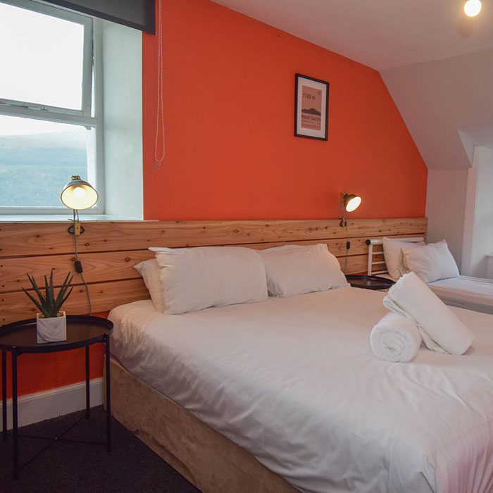 One of the double rooms in our Cottage self-catering accommodation Loch Tay
